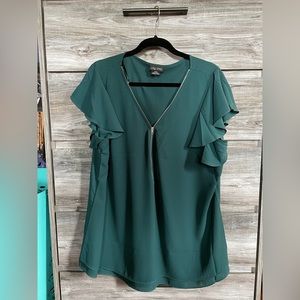 City Chic Teal 18 Blouse like Torrid 2x